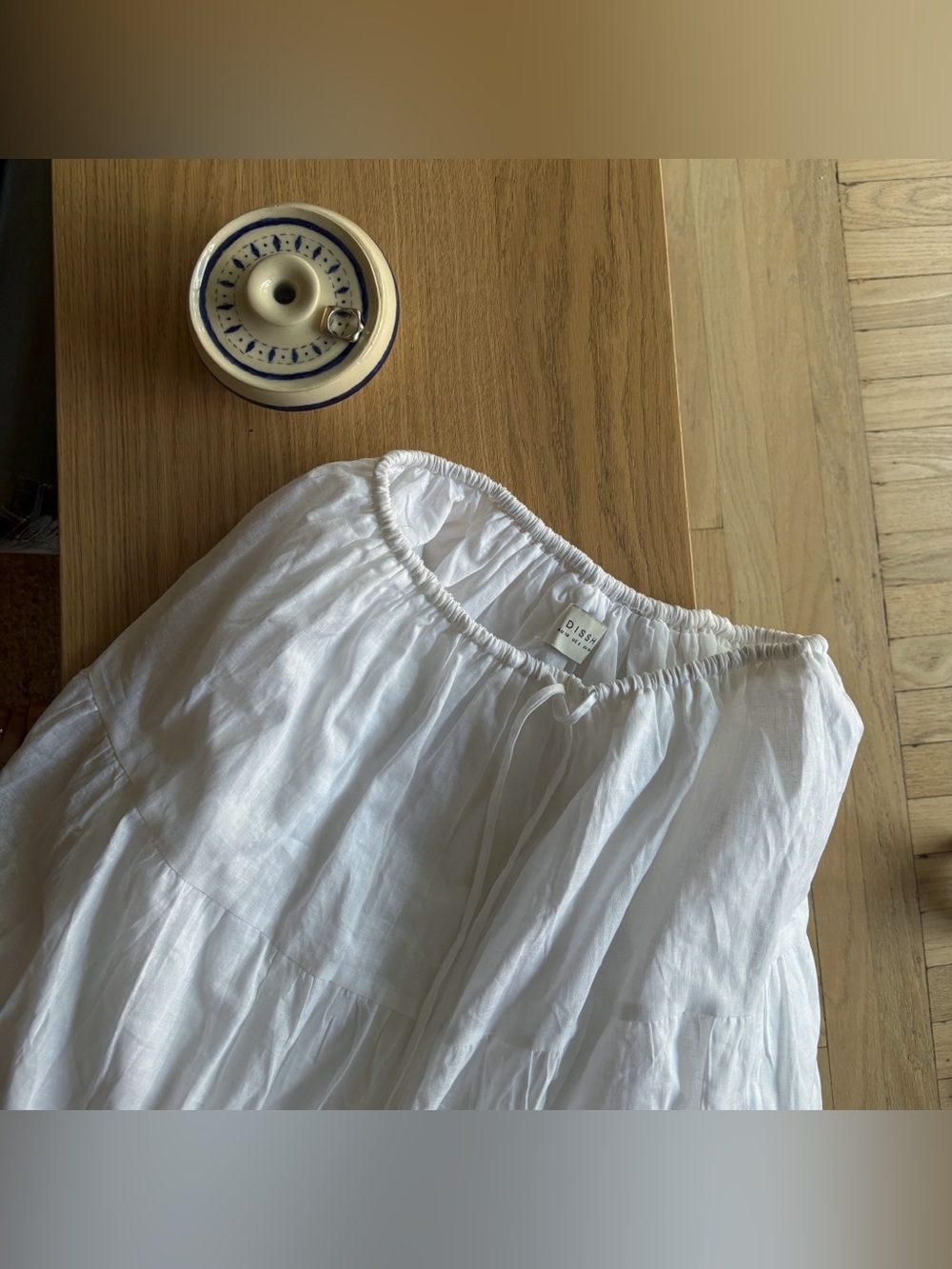 DISSH White Tiered Fletcher Maxi Skirt